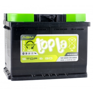 Topla Top AGM Stop & Go 60 Ah/12V Euro (0)